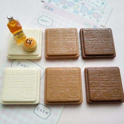 微缩仿真星爸爸方底板食玩盘子娃屋捏捏装饰摆件手工diy树脂配件