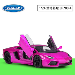 4仿真合金汽车模型成品收藏 LP700 WELLY威利1 24兰博Aventador