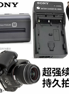适用于索尼DSLR-A700 A850 A900单反相机NP-FM500H锂电池+充电器
