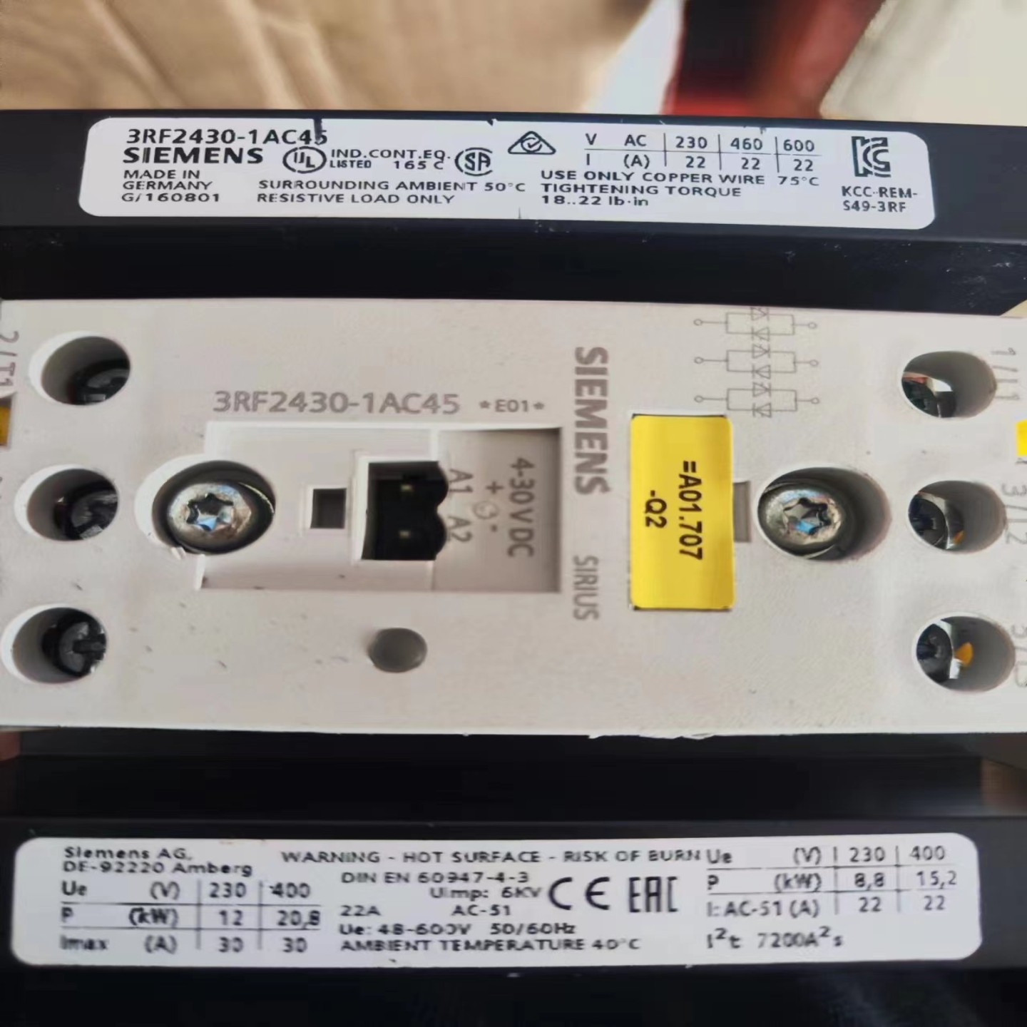 售前询价固态继电器3RF2430-1AC45 3RF2420-1AC45 现货