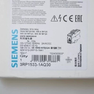 SIEMENS 3RP15331AQ30 3RP15331AQ30 Timing Relay NEW