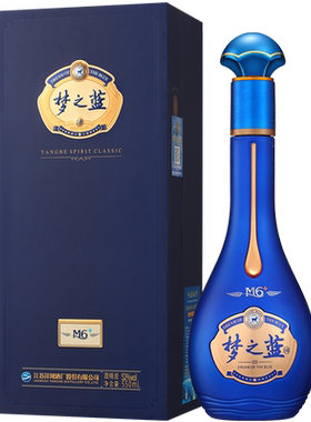 洋河蓝色经典 梦之蓝M6+ 52度550mL 绵柔白酒 官方自营旗舰店