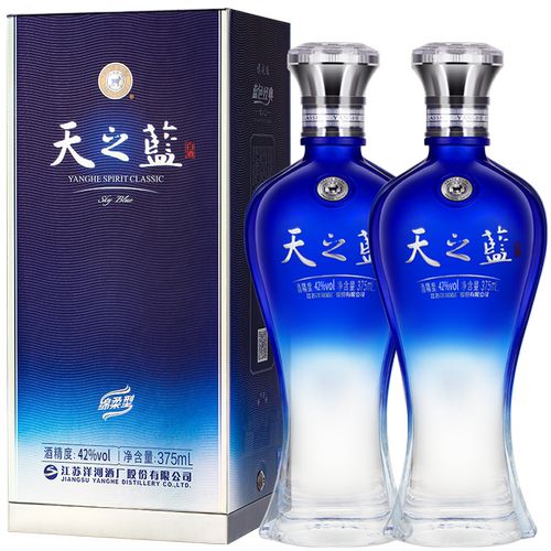洋河天之蓝2018版42度375mL*2瓶