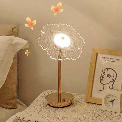 花朵台灯卧室床头灯房间装饰摆件网红小夜灯主卧轻奢高级感氛围灯