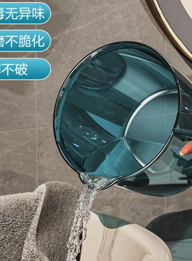 家用大号透明塑料水瓢长柄厨房水勺洗头舀水不易破