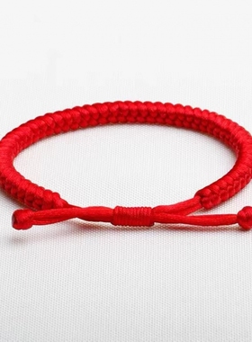 兔年情侣红绳手链男女本命年手工编织手绳