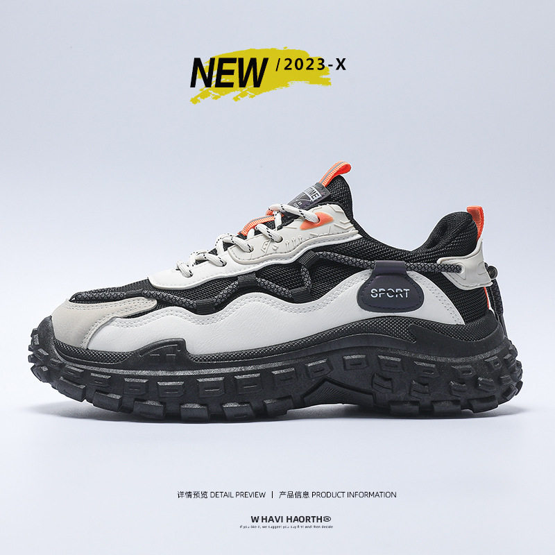 网红爆款男鞋夏季透气网面百搭运休闲板鞋