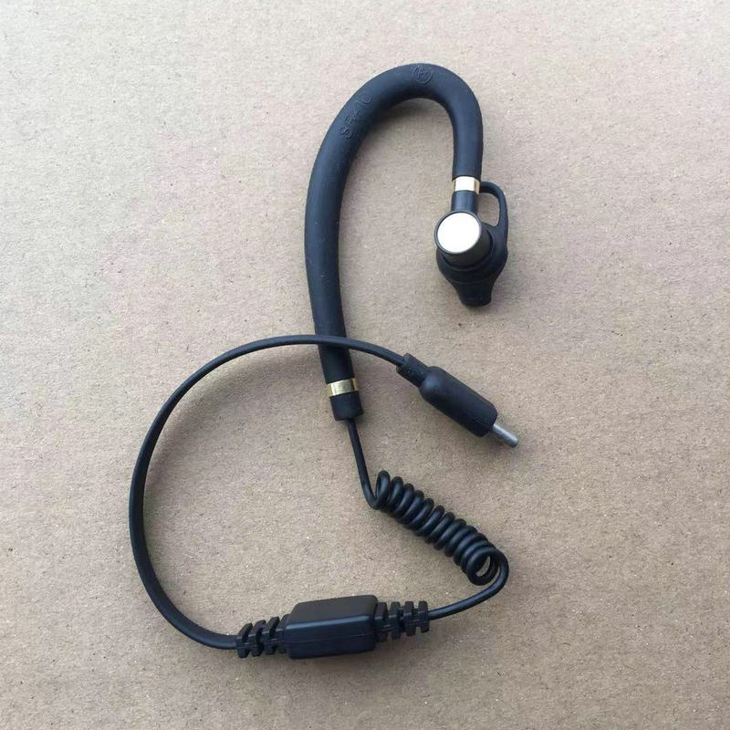 卷线舒适软耳挂中晨SR610A小型迷你 小贝壳对讲机专用耳机线 耳麦