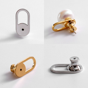 大耳钉辅助器珍珠耳钉后塞提升器支撑耳堵硅胶耳饰提拉电镀18k金