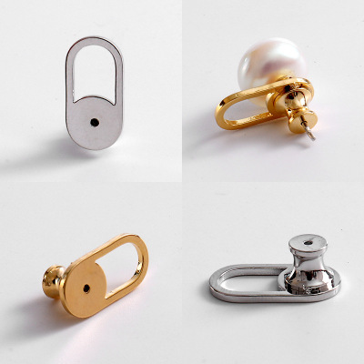 大耳钉辅助器珍珠耳钉后塞提升器支撑耳堵硅胶耳饰提拉电镀18k金