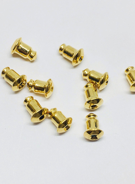 子弹头耳堵耳扣耳拖耳环耳塞镀18k金耳背耳钉后托耳帽耳饰防掉女