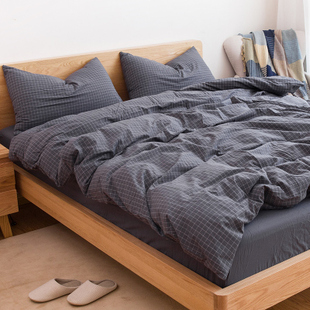 日式 四件套全棉纯棉水洗棉248x248床单被套三229x230x250x220x240