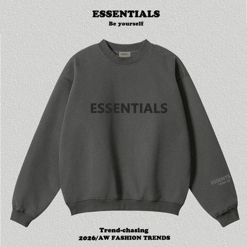 欧美潮牌Essentials硅胶圆领卫衣