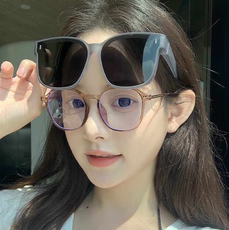 超大框偏光墨镜可套近视镜女款2024新款遮阳防紫外线开车太阳眼镜