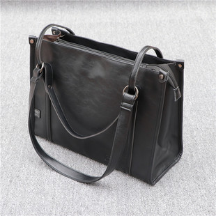 threebox潮牌男包简约百搭大容量手提包休闲托特包韩国横款文件包