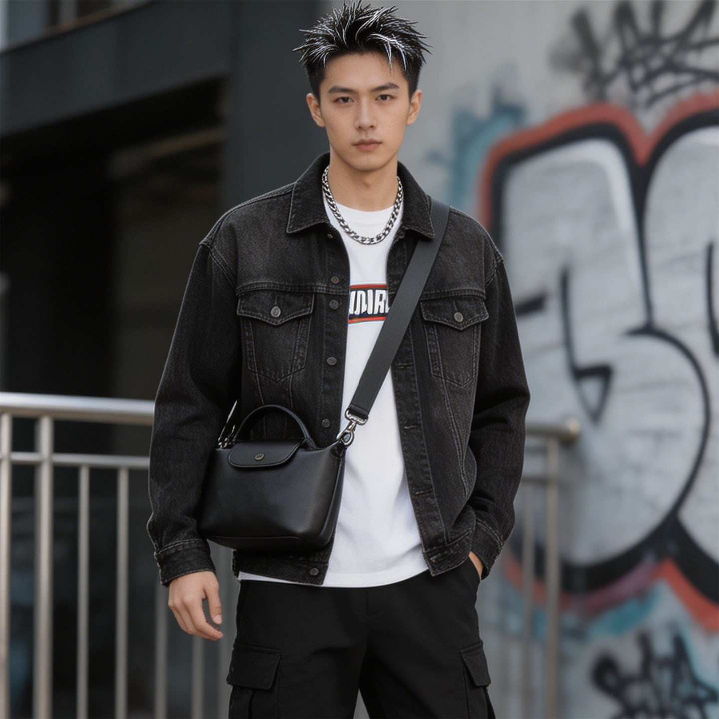 threebox男士斜挎手提小包