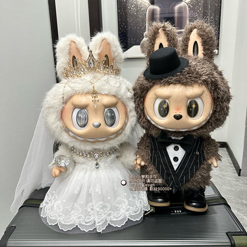 原创原版58大首领婚纱天使婚纱大首领西装zimomo衣服压床娃娃衣服