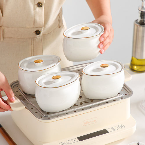 金边陶瓷家用小炖盅瓦罐汤碗