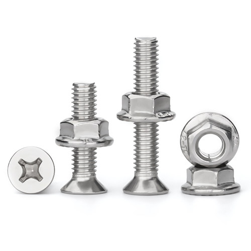 304不锈钢平头十字螺丝螺母大全