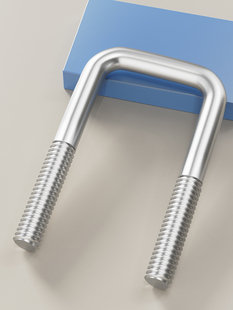 304不锈钢方型卡直角U型螺栓U型卡直角螺丝U形方管卡固定M6M8M10