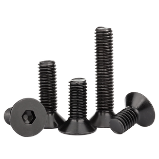 黑色304不锈钢沉头内六角螺丝螺栓平头平杯螺钉大全M2M3M4M6M8M10