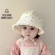 宝宝帽子春秋女童公主宫廷帽护耳遮阳帽大檐纱布纯棉女宝帽子婴儿