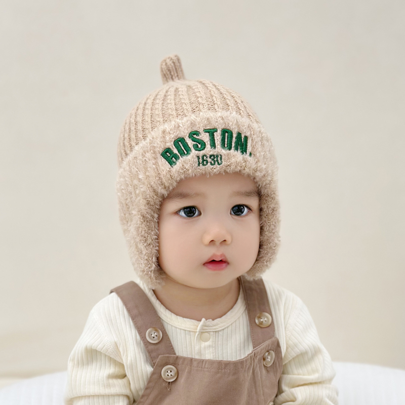 宝宝冬季帽子棉内衬保暖护耳护脸