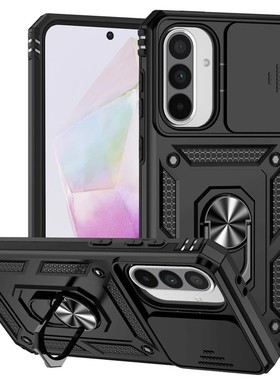 适用三星A56手机壳SM一A366B保护套A36镜头保护galaxy a36新款5G香港海外版case电话外壳支架galaxy男女黑色