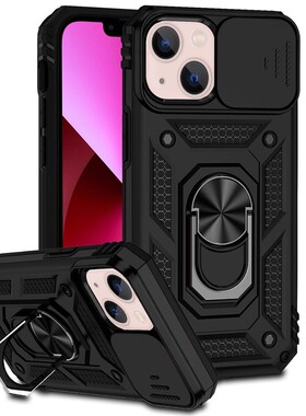 适用苹果12mini手机壳iphone13mⅰnⅰ保护套nimi镜头推窗mimi防摔ip十二迷你nini新款min支架外壳mlnl男士黑