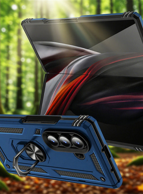 适用三星zfold7手机壳fold7保护套折叠屏Galaxy Z Fold7保护壳SM-D637U电话外壳case新款Fold7黑色磨砂指环