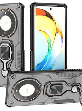 适用荣耀X9b手机壳HONOR X9b海外版保护套honorx9b5g防摔ⅹ96指环支架ali-nx1男款女alinx1一×9D电话外壳黑p