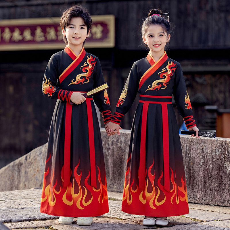 2026新款男女童汉服古风帅气图片
