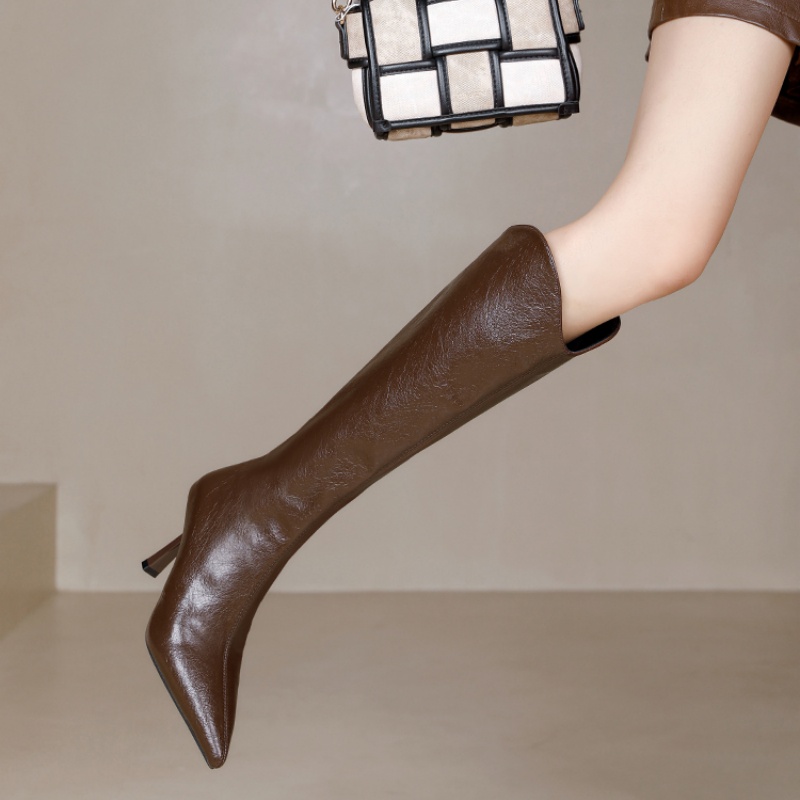 性感弹力高跟瘦瘦靴女