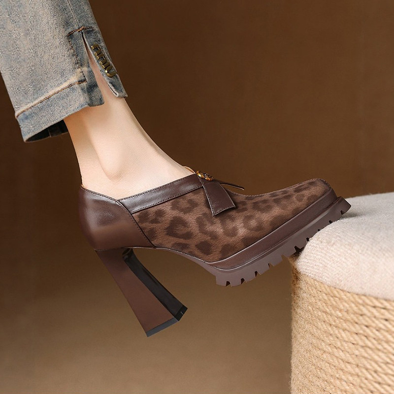 10.5cm粗跟防水台侧拉链超高跟鞋女2026法式山茶花蝴蝶结深口单鞋,女鞋,深口单鞋,淘宝优惠券,粉丝福利购,淘宝优惠卷