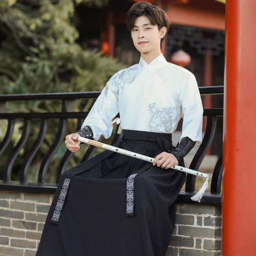 焕翎司原创汉服古装男新款中国风古风帅气公子侠客风套装古代衣服 - 封面