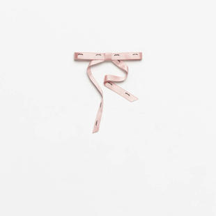 25B秋冬新款 小香风满钻烫钻粉色蝴蝶结发夹女甜美香巴黎顶夹 法式