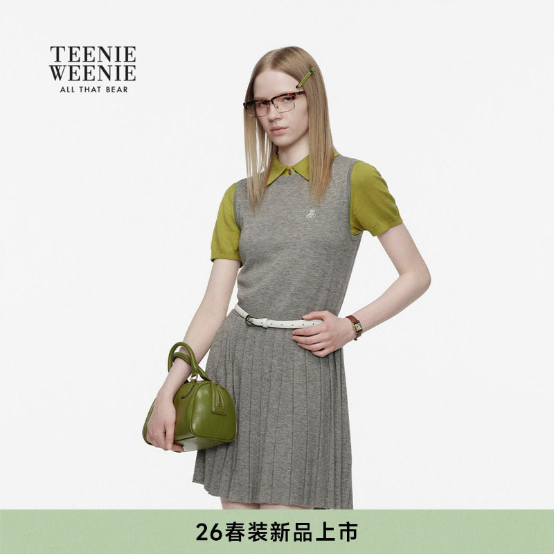 TeenieWeenie小熊女装连衣裙26春季新款时髦优雅中长款
