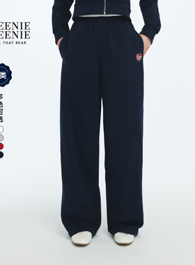 TEENIEWEENIE bearnova26春季新款女休闲运动时髦撞色松紧腰卫裤
