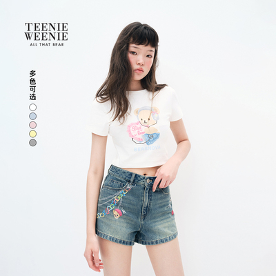 TEENIEWEENIE bearnova小熊女装印花短袖T恤2026秋季新款短款上衣