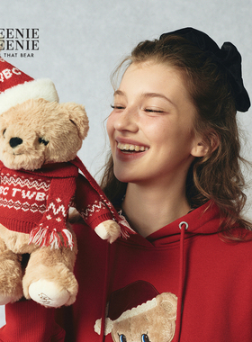 TEENIEWEENIE bearnova25年冬季新款费尔岛元素趣味圣诞小熊玩偶