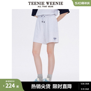 休闲宽松简约舒适针织短裤 TeenieWeenie小熊夏季 子女