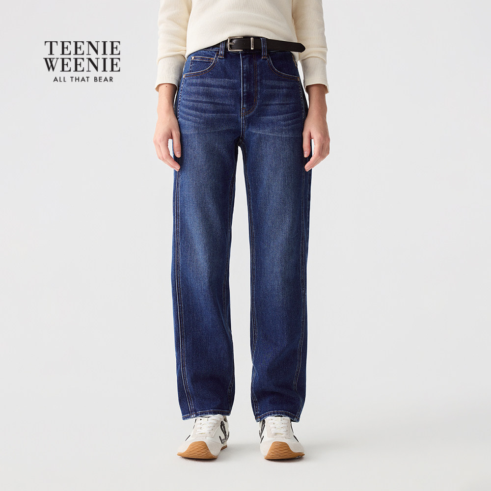 TeenieWeenie小熊女装牛仔裤秋冬季柔软舒适休闲松弛感直