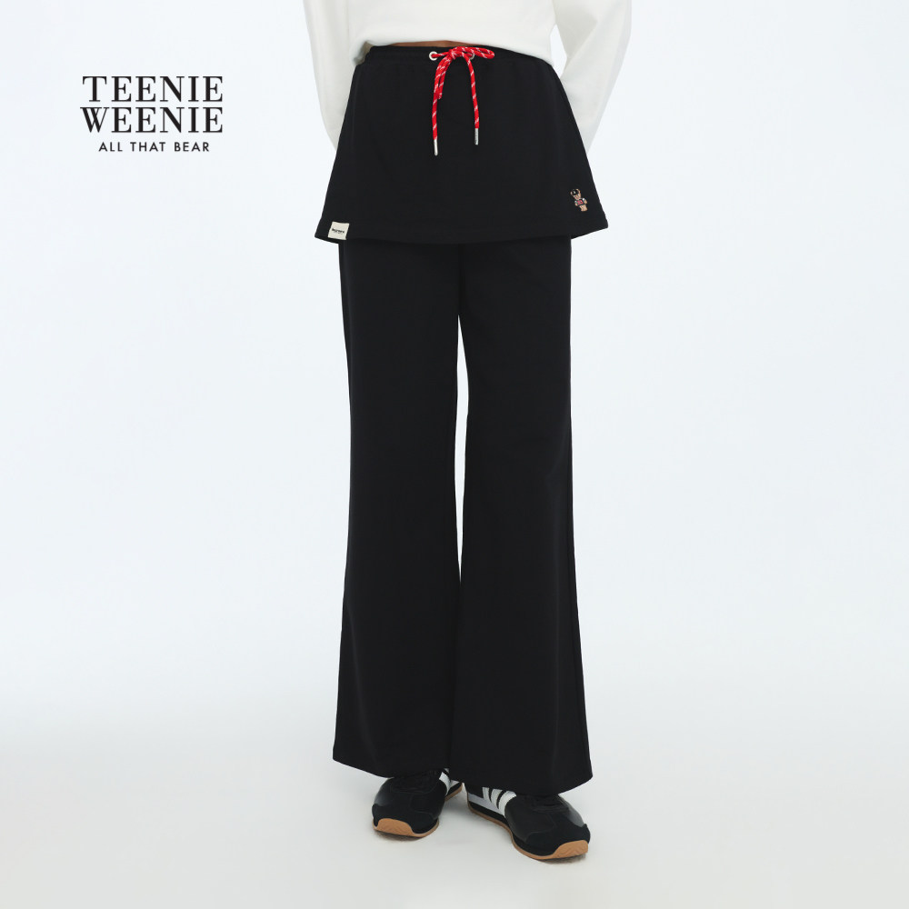 TEENIEWEENIE bearnova26春季新款女假两件针织半裙拼接休闲卫裤,女装/女士精品,卫裤,淘宝优惠券,粉丝福利购,淘宝优惠卷