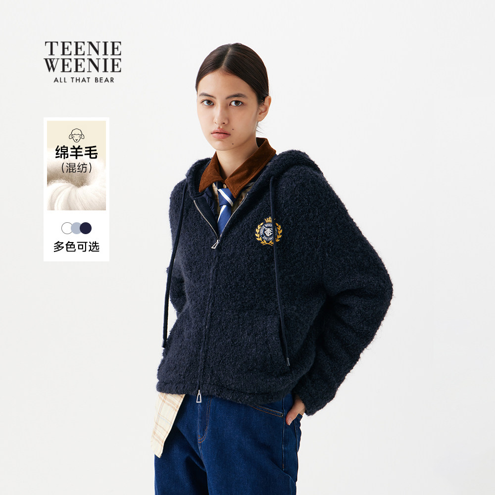 TeenieWeenie小熊女装针织衫2025冬季新款复古时尚学