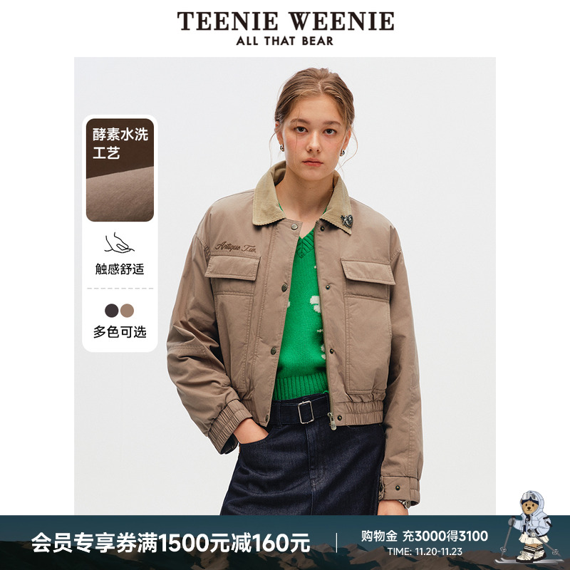 TeenieWeenie复古机车灯芯绒棉服