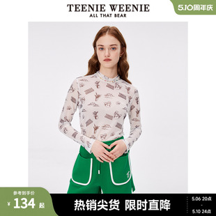 T恤轻薄款 TeenieWeenie小熊可爱打底皮肤衣印花长袖 女夏