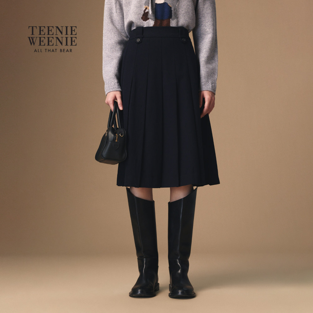 TeenieWeenie小熊半身裙女装2025冬季新款简约活力气