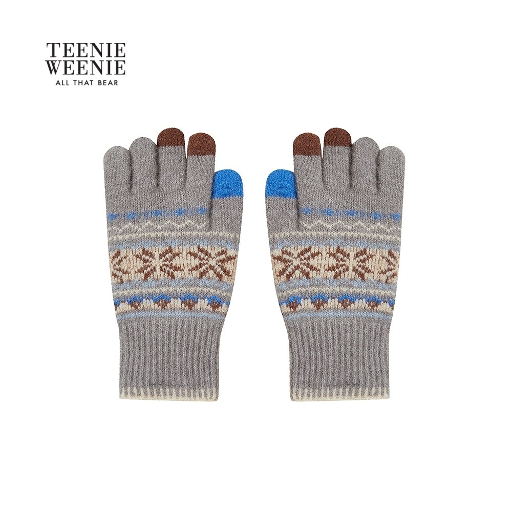 TeenieWeenie小熊女装25冬季新款柔软舒适复古费尔岛图