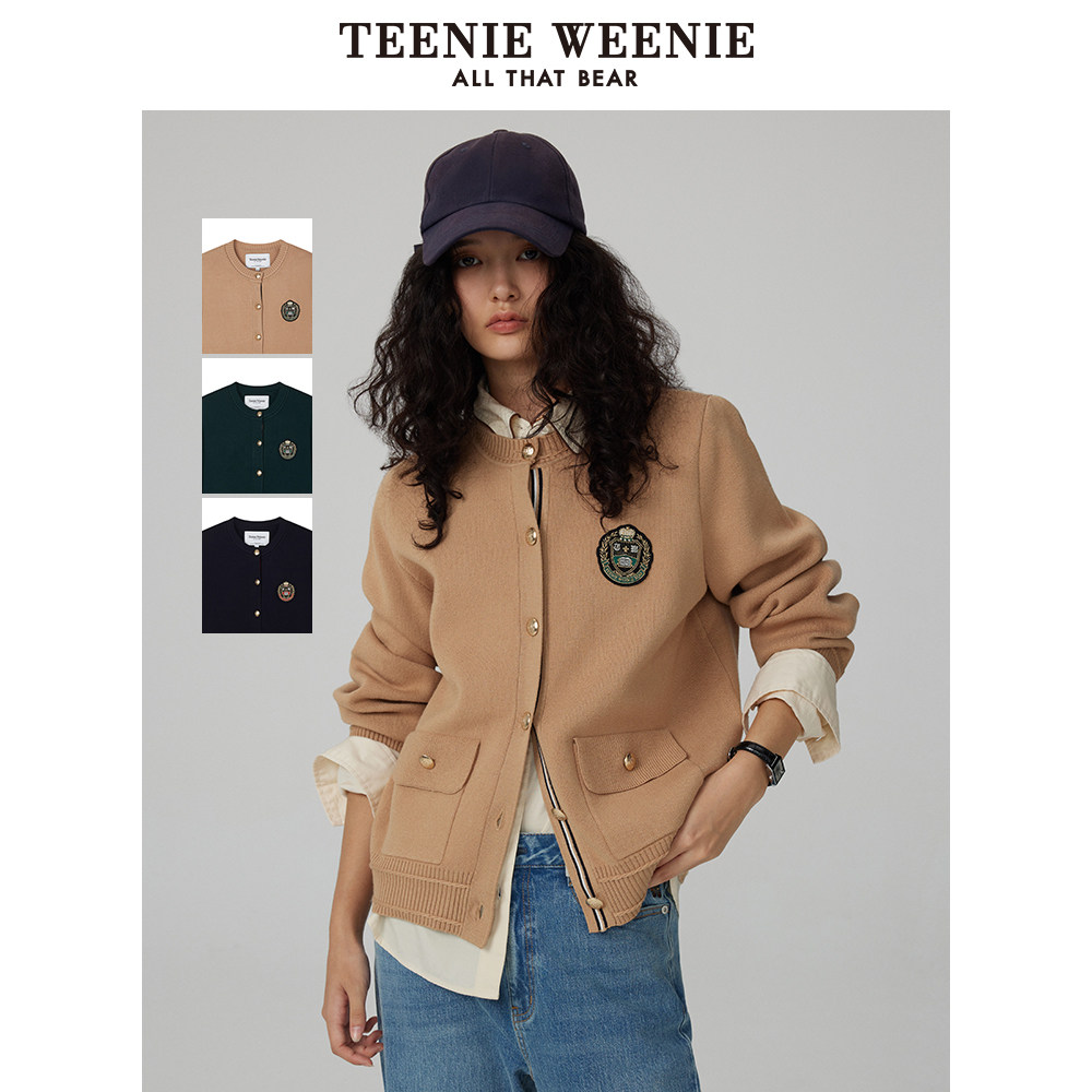 TeenieWeenie小熊冬季学院风毛衣针织开衫时髦高智感气质外套女士,女装/女士精品,毛针织衫,淘宝优惠券,粉丝福利购,淘宝优惠卷