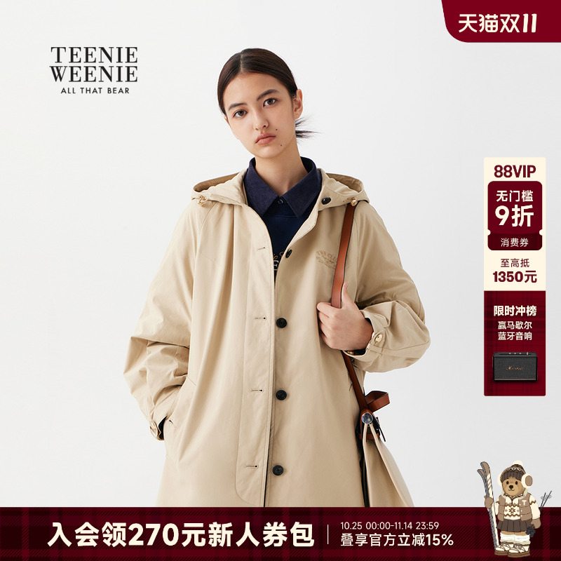 TeenieWeenie小熊女装中长款棉衣